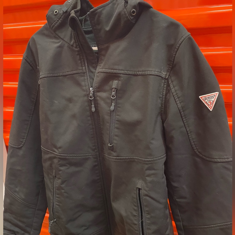 Guess Thermal Black Jacket-Coat
